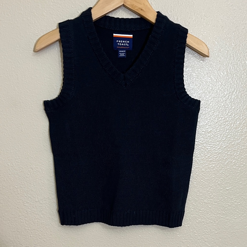 French Toast Navy V-Neck Sweater Vest